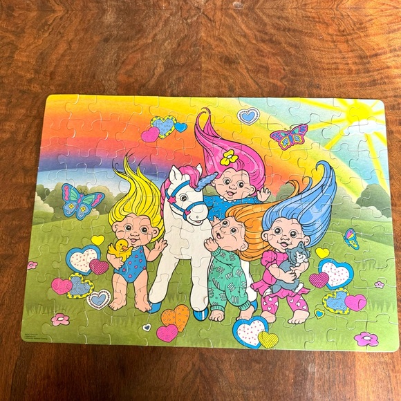 Vintage 90s Magic Trolls Puzzle 100 Piece Unicorn Horse Pony Roseart 92 - Picture 4 of 4